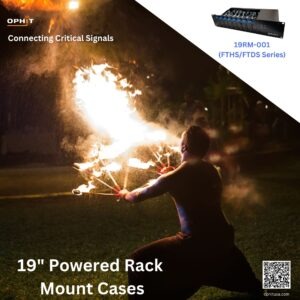 Ophit 19" 19RM-001 powered rack mount case for fiber optic extender integration