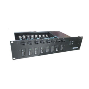 Ophit 19RM-003 19-inch 2U rack mount power system with dual AC/DC supplies for OMB-DP and OMB-HM optical extenders