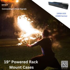 Ophit 19RM-005 powered rack mount case for OWM Series DisplayPort and HDMI 2.1 extenders